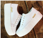 Tenis Flatform Coca Cola Branco