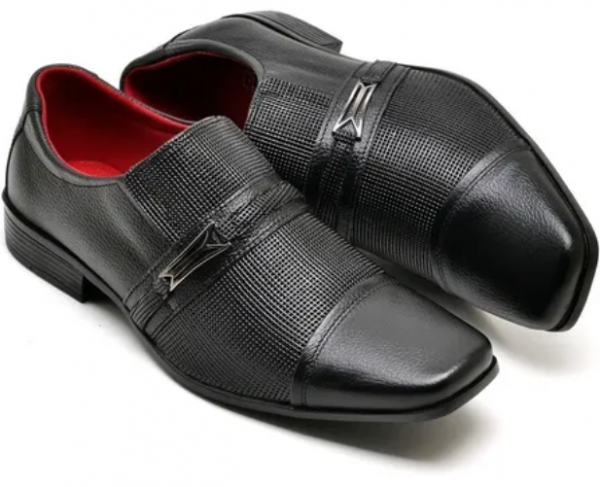 Sapato Social Confort Luxo Verniz Preto