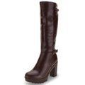 Bota Cano Alto Florentina Feminina - Café
