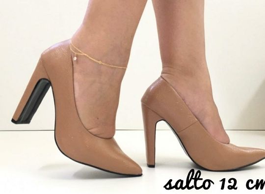Scarpin Caramelo Apito Salto 12 cm nº36