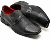 Sapato Social Confort Luxo Verniz Preto