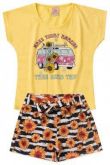 CONJUNTO INFANTIL FEMININO MAKE TODAY KOMBI AMARELO 0053 TAM. 6 ANOS