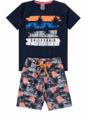Conjunto Infantil Califórnia Marinho 0022 - Keki Boys