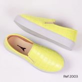Tênis Parizze Confort Amarelo Croco