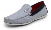 Mocassim OP Confort Cinza Tecido Costurado