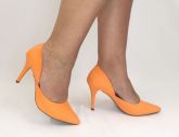 Scarpin Confort Luxo Laranja Salto 7 cm