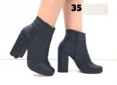 Coturno Leka Shoes Napa Preto Salto 11 cm