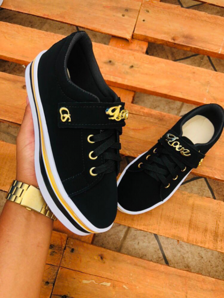 Tenis Flatform CS Carme Steffen Love Preto