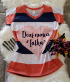 T-shirt Feminina Deus Nunca Falha