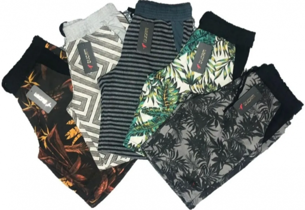 Bermuda Moleton Estampado C/ 2 Bolsos Frente- Shorts Academia TAM. M