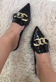 Mule Mysapatilhas Preto Luxo Corrente