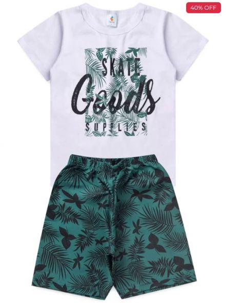 Conjunto Infantil Goods Supplies Branco T202090- Ease Kids