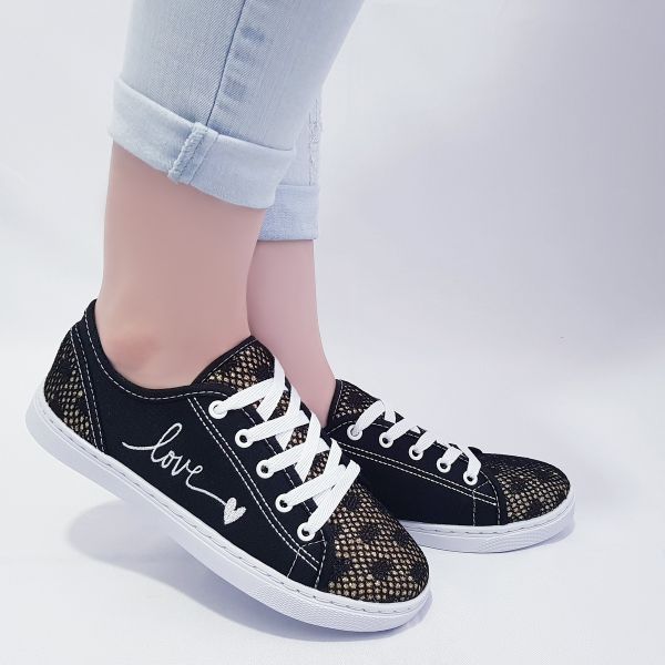 TÊNIS FEMININO LOVE CASUAL ESTAMPADO K124