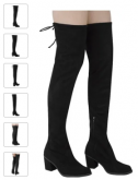 Bota Feminina Over The Knee Cano Alto Salto Curto