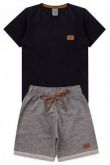CONJUNTO INFANTIL MASCULINO PRETO 229 - KEKI BOYS TAM. 4 ANOS