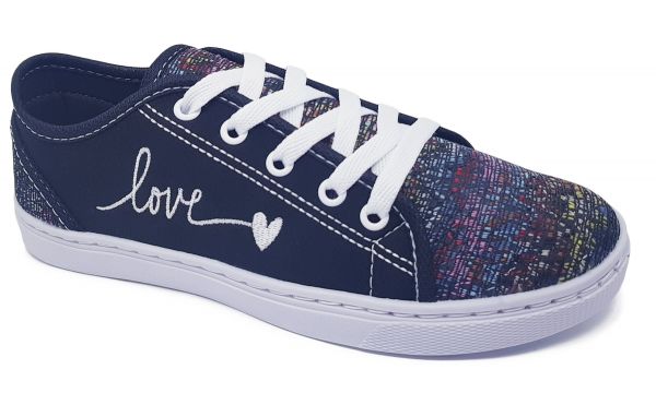 TÊNIS FEMININO LOVE CASUAL ESTAMPADO K124