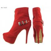 Bota Feminina Torricella Meia Pata Vermelha Salto 13 cm