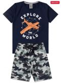 Conjunto Infantil Explore World Marinho 0012 - Keki Boys