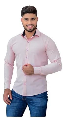 Camisa Social Lisa Slim Adulto Nude