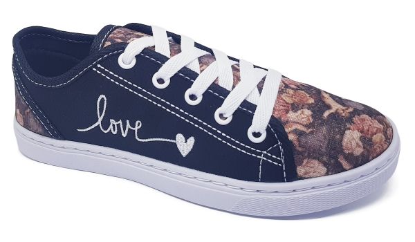 TÊNIS FEMININO LOVE CASUAL ESTAMPADO K124