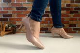 Scarpin Microgel Nude Antique P.U Salto 5 cm