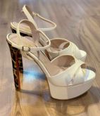Sandália Luxo Nude c/ Pelo Luiza Amaral Salto 12 cm
