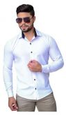 Camisa Social Lisa Slim Adulto Branco