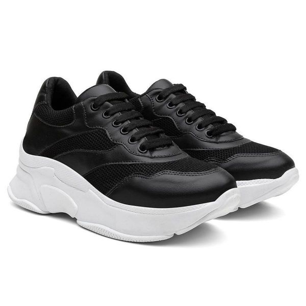 Tênis Vicerinne Sneaker Chunky Ugly Conforto Feminino - Preto