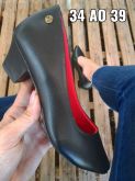 Scarpin Preto Fosco Microgel Salto 4 cm