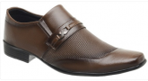 Sapato Social Confort Luxo Marrom Fosco