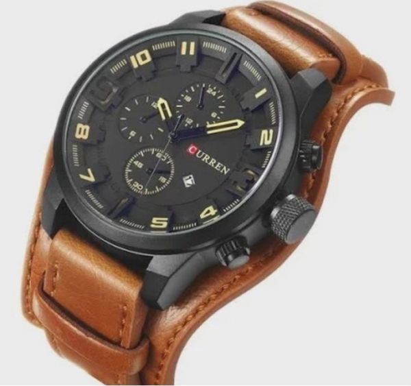 Relógio Masculino Curren 8225 Couro Original