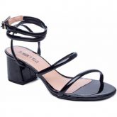Sandália Torricella Preto Salto Baixo 5 CM