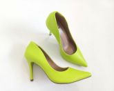 Scarpin Luxo Verde Florescente Salto 9 cm