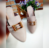 Mule Microgel Confort  Nude Fivela