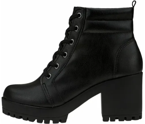 Bota Coturno Feminino Salto Médio Tratorado Macio
