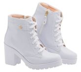 Coturno Confort Tratorada Feminino Cano Baixo