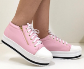 Tênis Plataforma Alta Rosa Confort