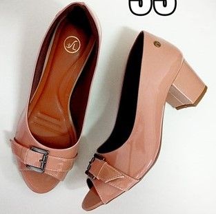 Peep Toe Microgel Rosê Verniz Ref. 507