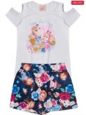 Conjunto Infantil Coelhos Happy Tea Party Branco 0036 Laluna