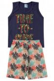 CONJUNTO INFANTIL MASCULINO REGATA TIME TO SURF MARINHO 202208 - EASE KIDS TAM. 6 ANOS